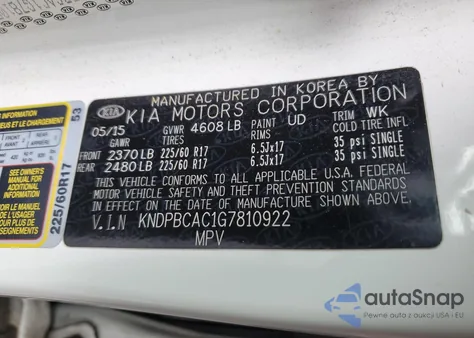 2016 Kia Sportage Lx from USA, damaged, VIN KNDPBCAC1G7810922